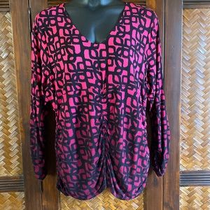 CALVIN KLEIN - Ruched bodice & sleeve